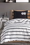 L'essentiel linge de maison Juego de Cubre Cama Individual Funny - Black